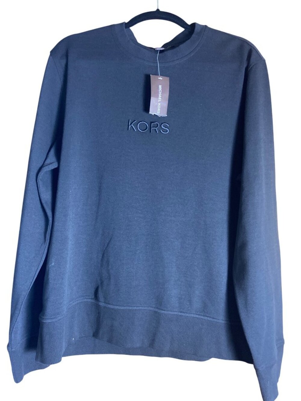 Michael Kors Men's Black Embroidered KORS Crewneck Sweatshirt XL NWT